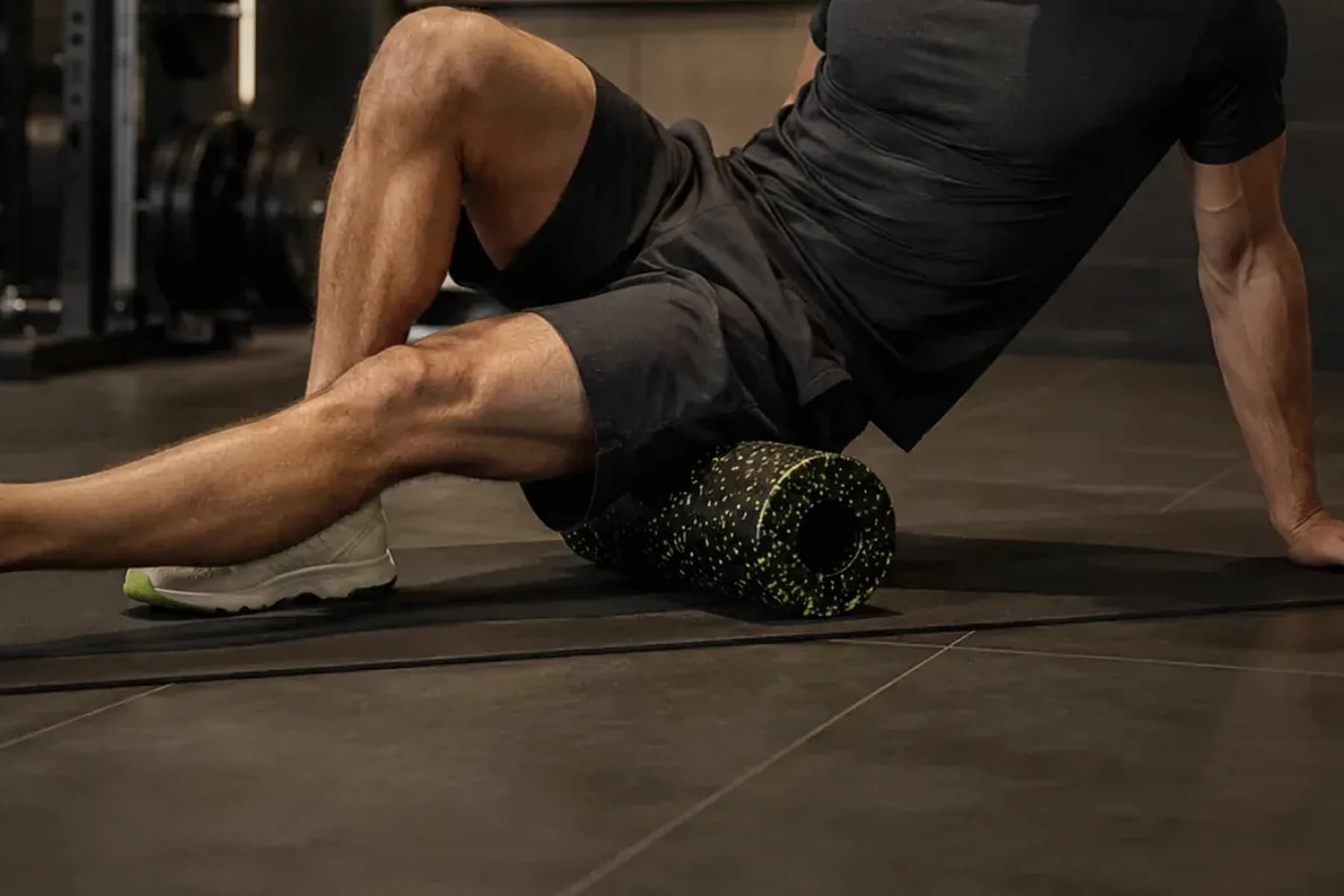 Close detail of mobility and foam rolling work in the recovery zone